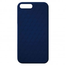 Capa para iPhone 6 Plus - Case Silicone Padrão Apple 3D Azul Índigo